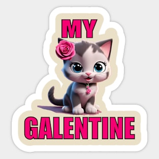 My galentine kitten Sticker